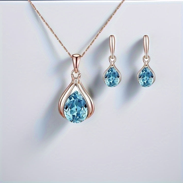 AQUA GLIMMER™ - NECKLACE & EARRINGS SET