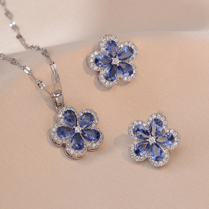 AZURE BLOSSOM™ - BLUE FLOWER JEWELRY SET