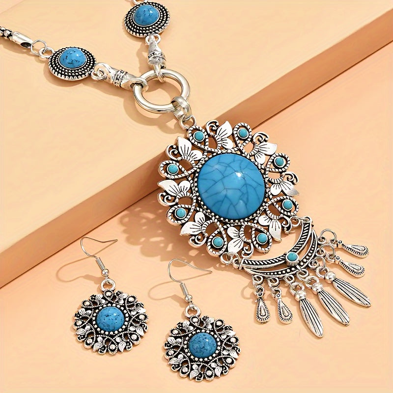 BOHO BLOOM™ - FLORAL PENDANT JEWELRY SET