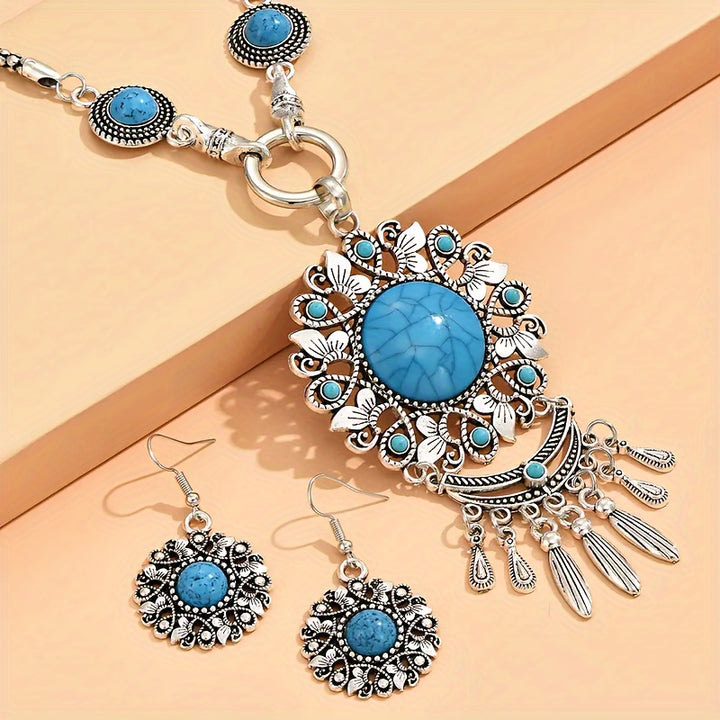 BOHO BLOOM™ - FLORAL PENDANT JEWELRY SET