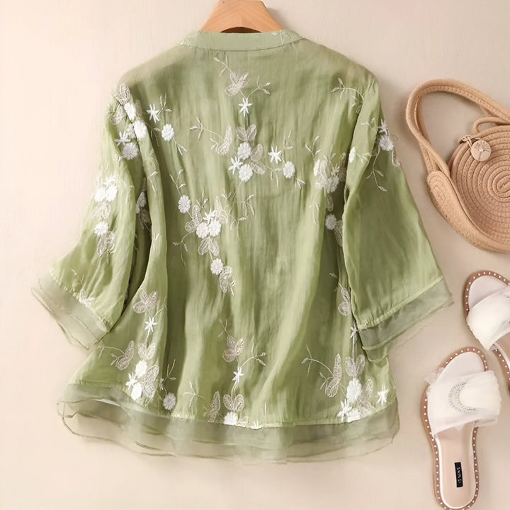 LILY™ - FLORAL BUTTON-UP BLOUSE