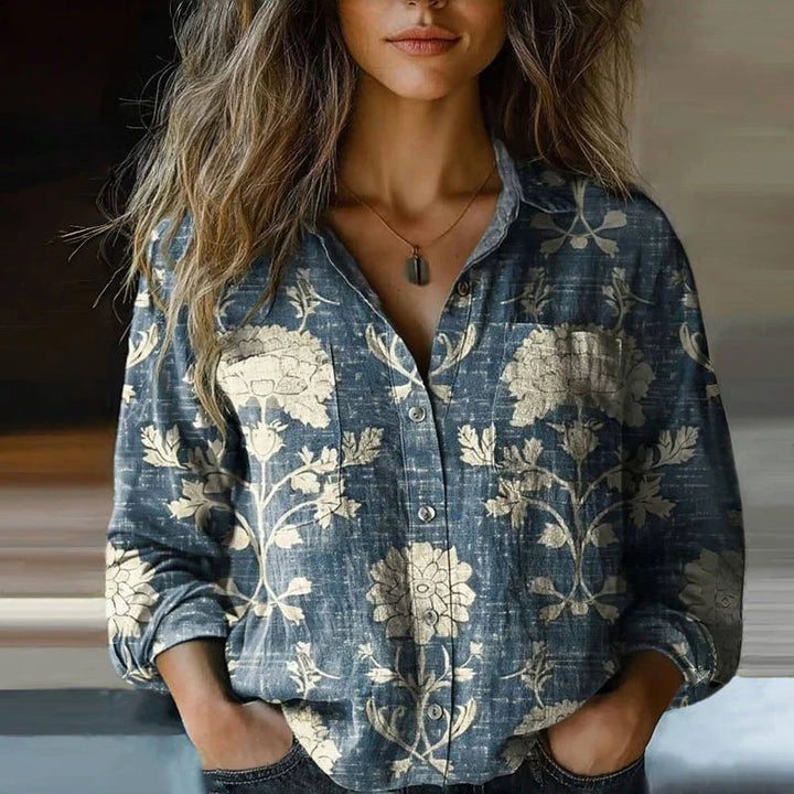 MONERA™ - VINTAGE PRINTED SPRING BLOUSE