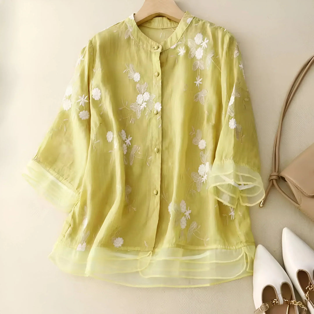 LILY™ - FLORAL BUTTON-UP BLOUSE