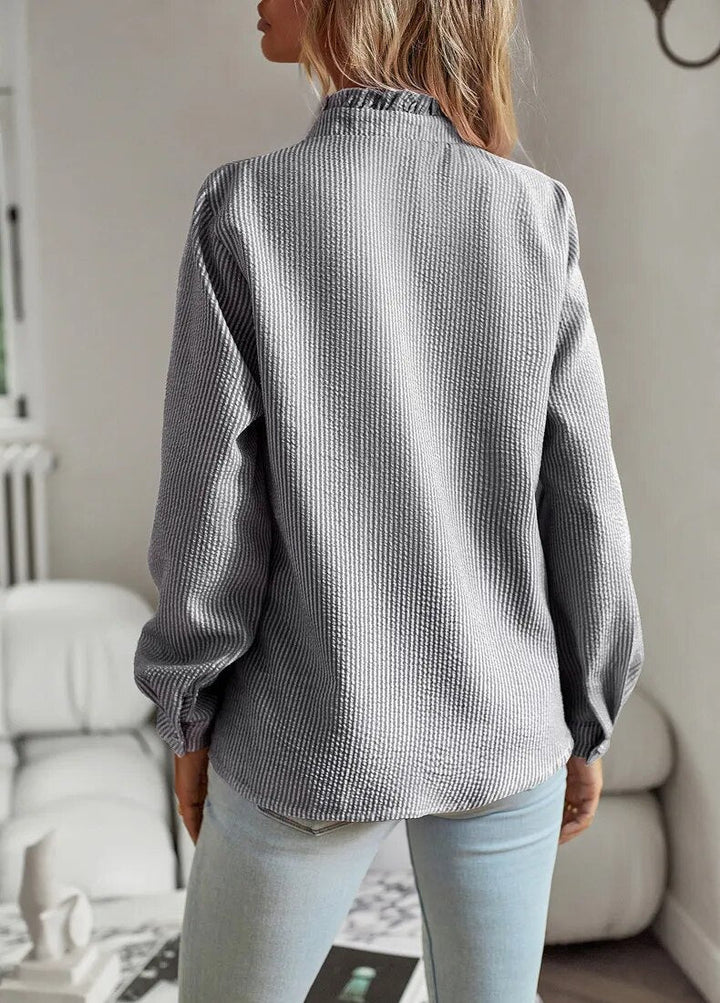 AURORA™ - RUFFLE LONG SLEEVE SHIRT