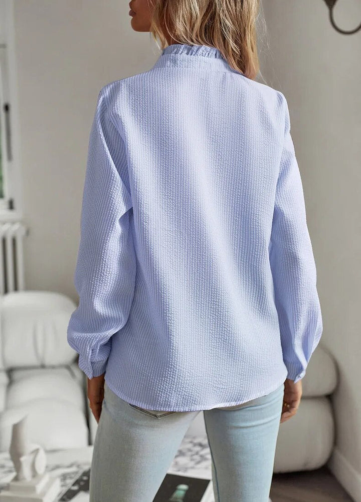 AURORA™ - RUFFLE LONG SLEEVE SHIRT