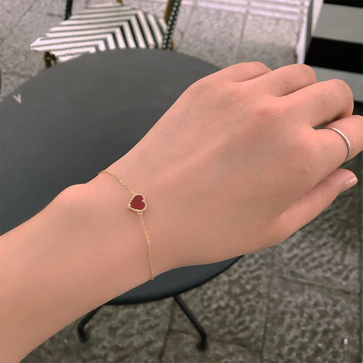 AMORA™ - HEART-SHAPED AGATE BRACELET