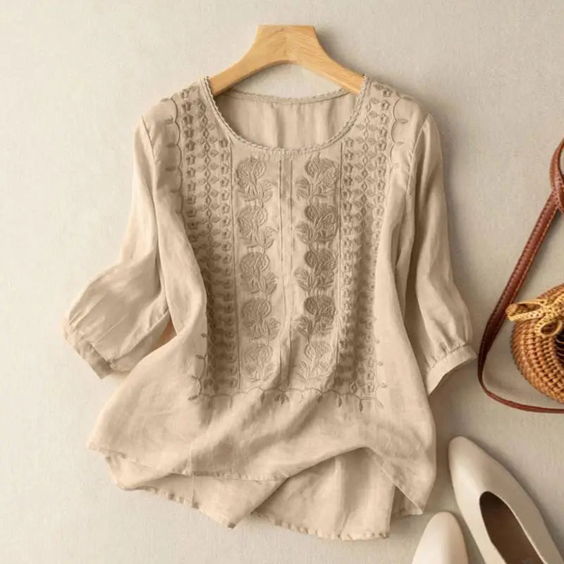 AURORA™ - EMBROIDERED RELAXED BLOUSE