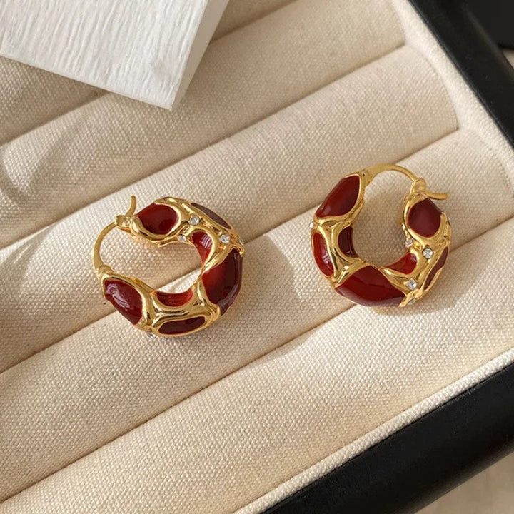 VIVIENNE™ - VINTAGE TEXTURED HOOP EARRINGS