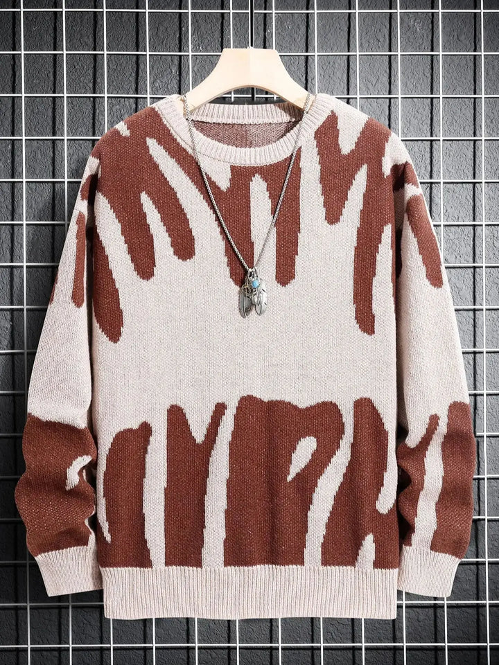 RONAN™ - CONTRAST KNIT MEN'S PULLOVER