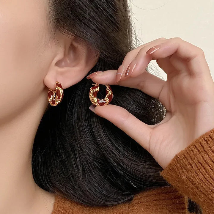 VIVIENNE™ - VINTAGE TEXTURED HOOP EARRINGS
