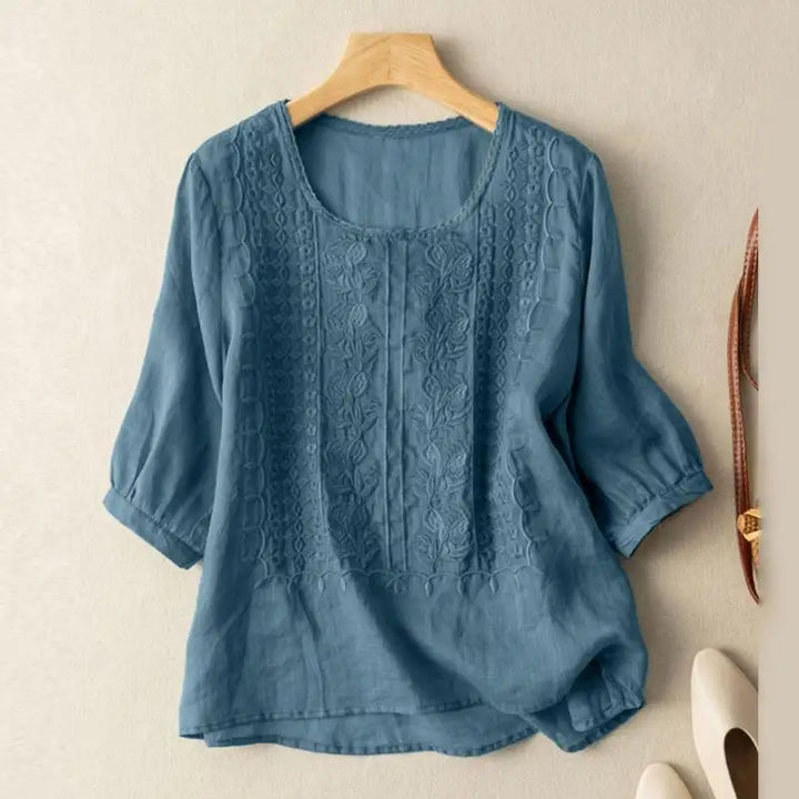 AURORA™ - EMBROIDERED RELAXED BLOUSE