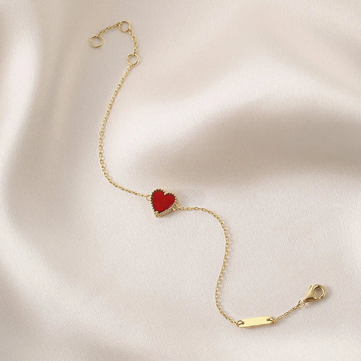 AMORA™ - HEART-SHAPED AGATE BRACELET