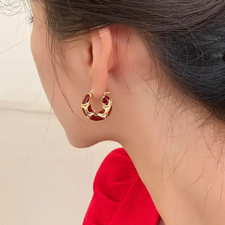 VIVIENNE™ - VINTAGE TEXTURED HOOP EARRINGS