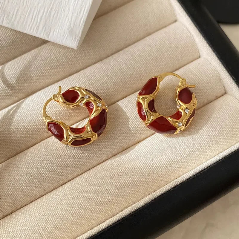 VIVIENNE™ - VINTAGE TEXTURED HOOP EARRINGS