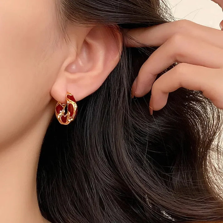 VIVIENNE™ - VINTAGE TEXTURED HOOP EARRINGS