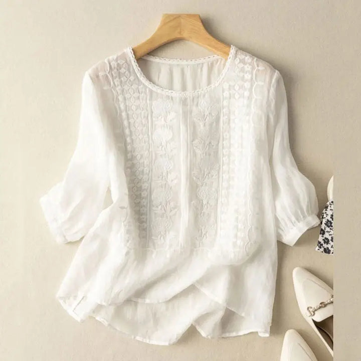 AURORA™ - EMBROIDERED RELAXED BLOUSE