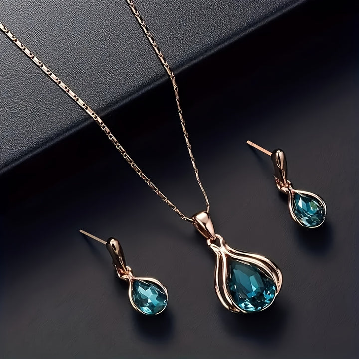 AQUA GLIMMER™ - NECKLACE & EARRINGS SET