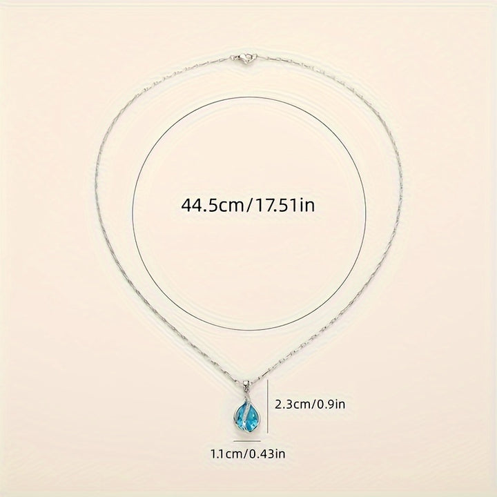 AURORA TEARDROP™ - SAPPHIRE PENDANT NECKLACE