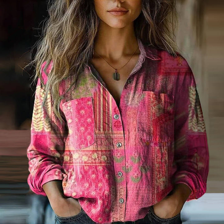 MONERA™ - VINTAGE PRINTED SPRING BLOUSE