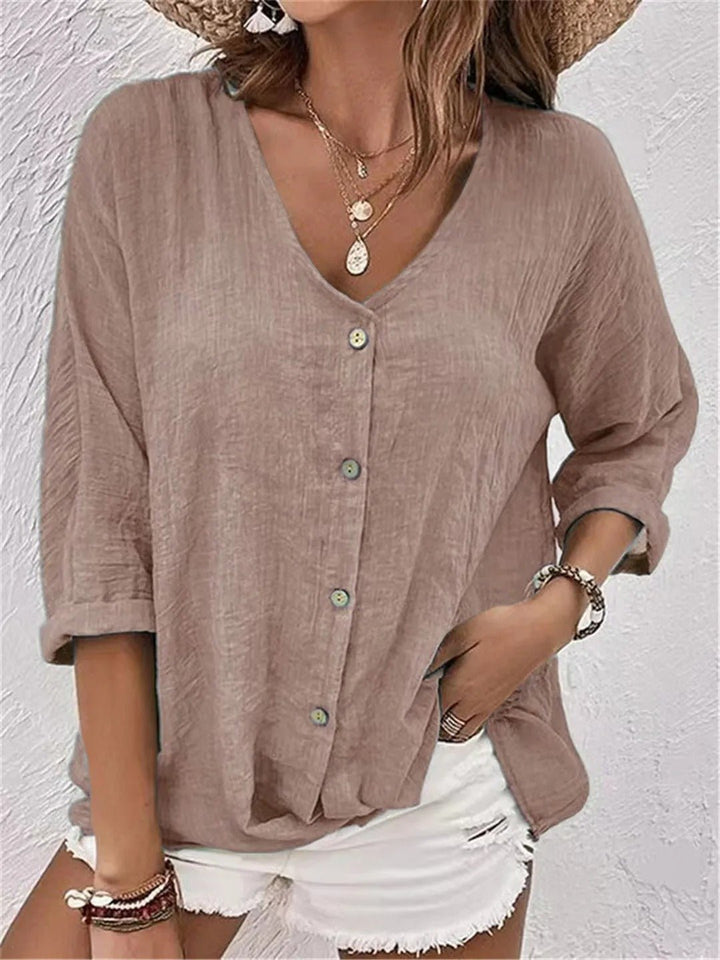 FAYO™ - BREEZY DAY V-NECK TOP