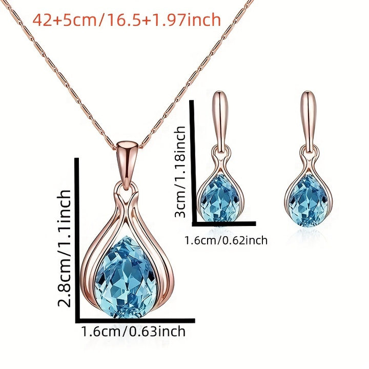 AQUA GLIMMER™ - NECKLACE & EARRINGS SET