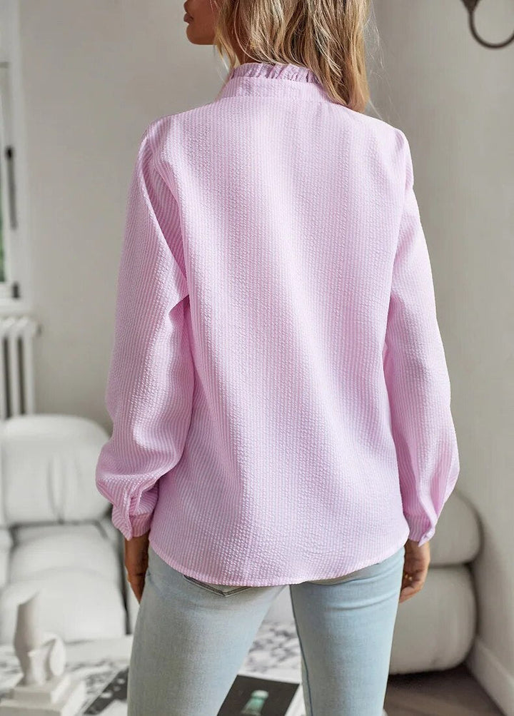 AURORA™ - RUFFLE LONG SLEEVE SHIRT