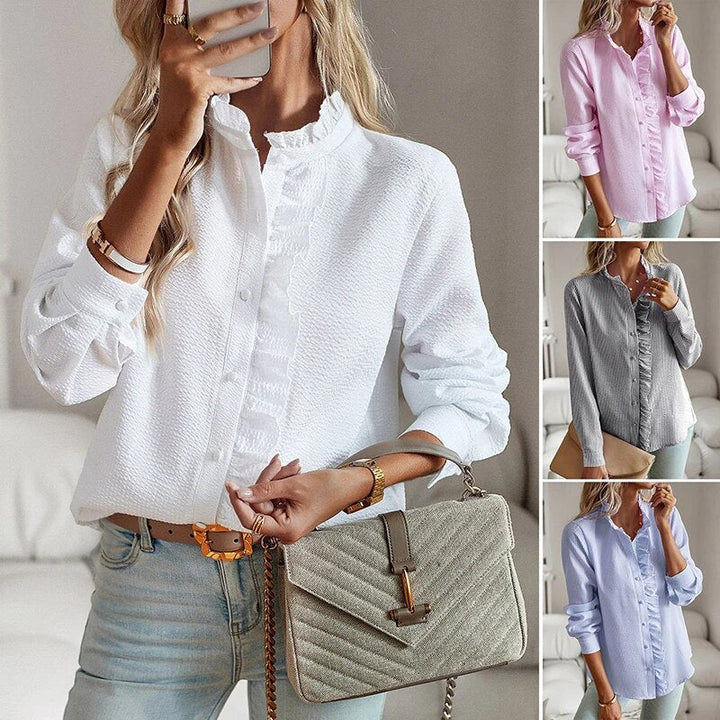 AURORA™ - RUFFLE LONG SLEEVE SHIRT