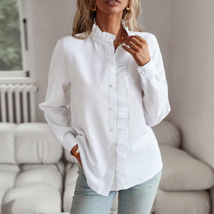 AURORA™ - RUFFLE LONG SLEEVE SHIRT